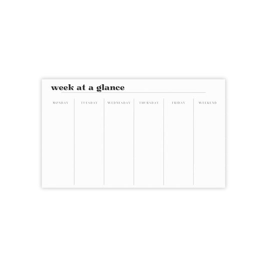 "Silly Little Week at a Glance" 10x6 inch Note Pad with Post-it Adhesive - VIBE Paper Company
